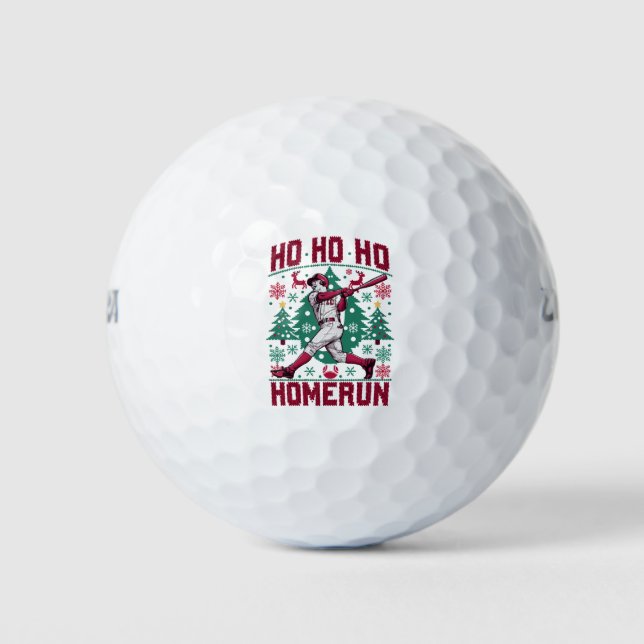 Balles De Golf Ho Ho Homerun Baseball Laid Christmas Sweat (Devant)