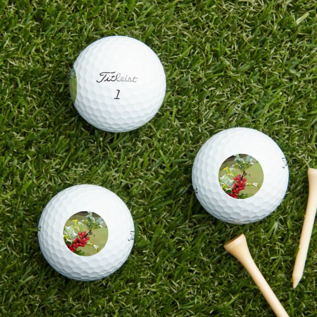 Balles De Golf HollyBerries 006 (Herbe in situ)