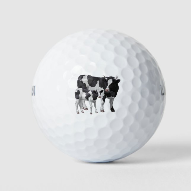 Balles De Golf Holstein Cow & Cute Calf (Devant)