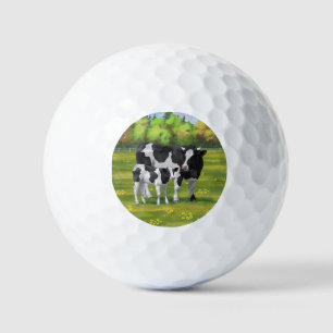 Balles De Golf Holstein Cow & Cute Calf Golf Balls