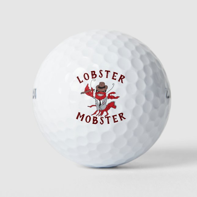 Balles De Golf Homard Homard 🦞 Drôle Cartoon Gangster (Devant)