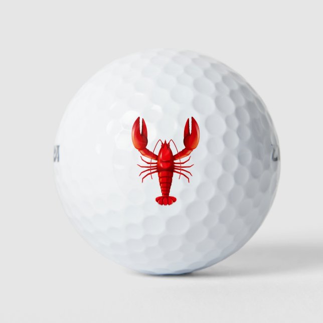 Balles De Golf homard rouge isolé (Devant)