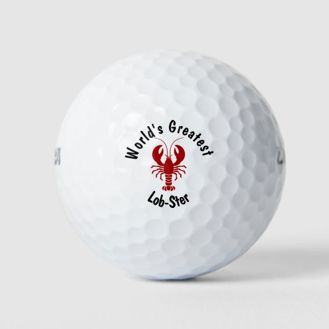 Balles De Golf Hommes amusants Hommes Nautique Homard Rouge (Devant)