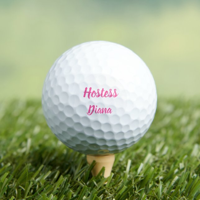 Balles De Golf Hostess Pink Nom personnalisé Cadeaux Mariage (T-shirt Insitu)