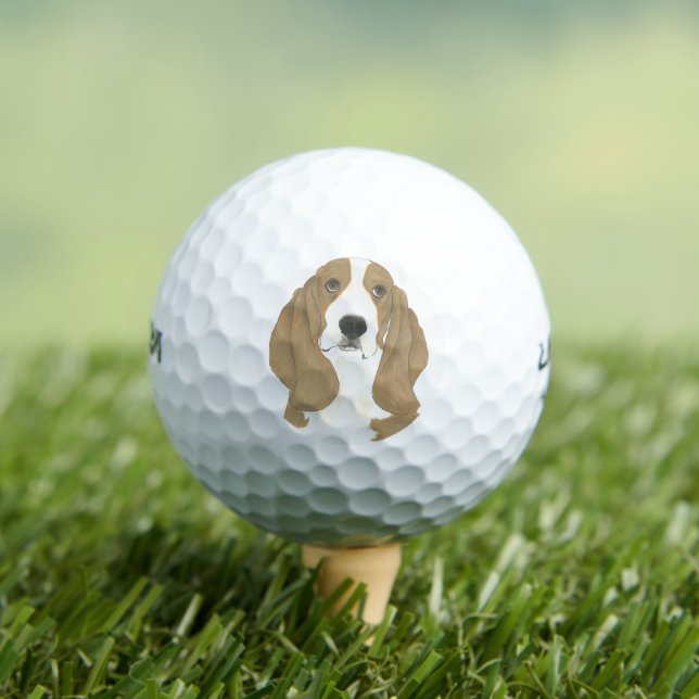 Balles De Golf Hound Basset personnalisé (T-shirt Insitu)