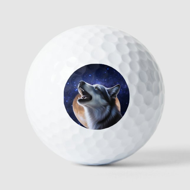 Balles De Golf Howling Wolf (Recto)