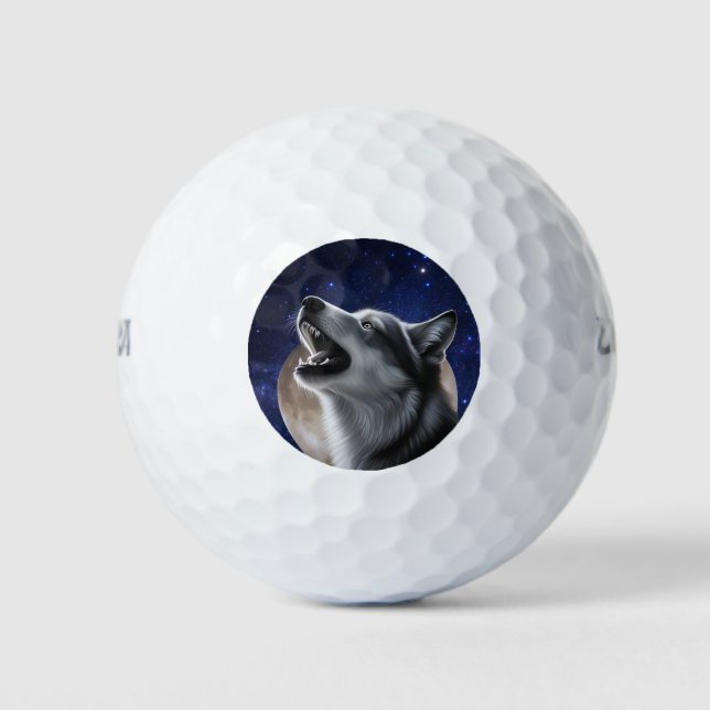 Balles De Golf Howling Wolf (Devant)
