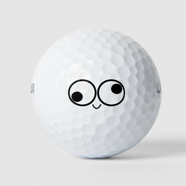 Balles De Golf Humour amusant au visage idiot (Devant)