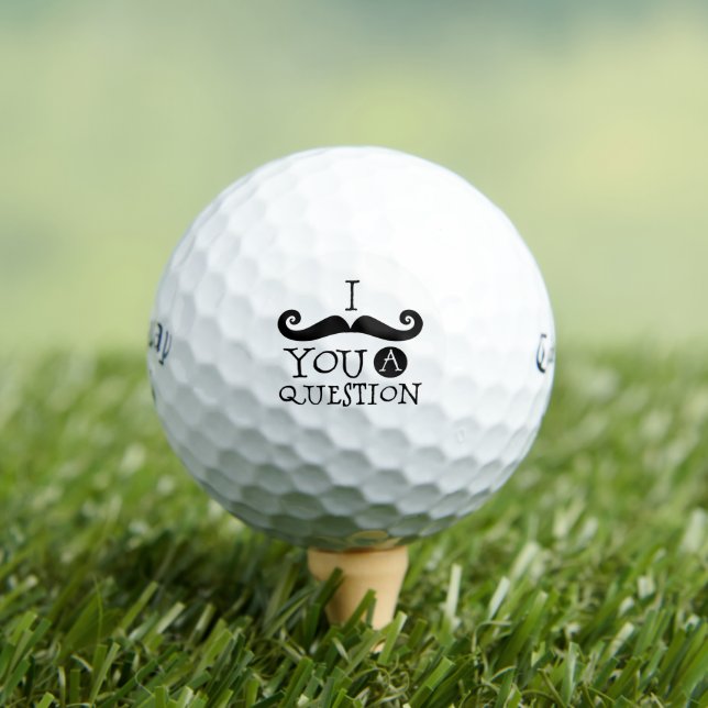 Balles De Golf Humour de la moustache noire (T-shirt Insitu)