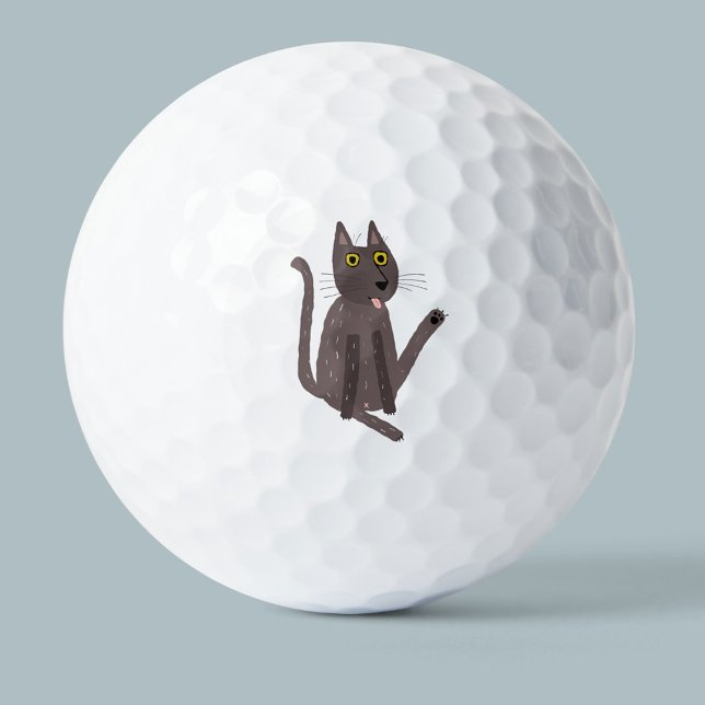 Balles De Golf Humour drôle de chat (Créateur téléchargé)