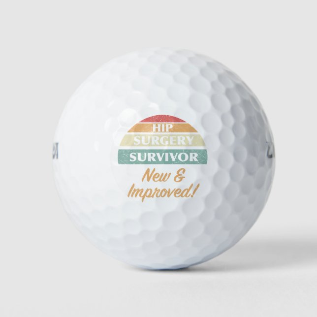 Balles De Golf Humour survivant de la chirurgie hanche (Devant)