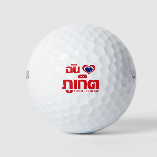 Balles De Golf I Heart (Love) Phuket │ Thaïlande (Devant)