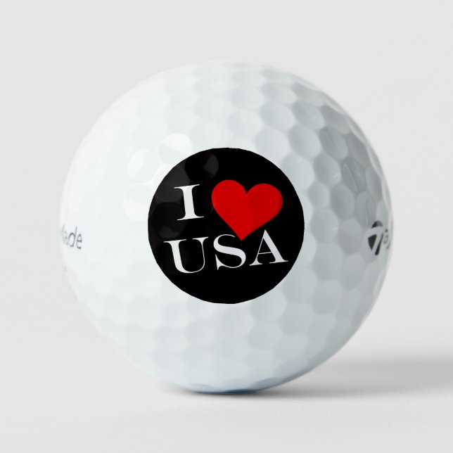 Balles De Golf I Heart USA poids tmtp5 gbcnt (Recto)