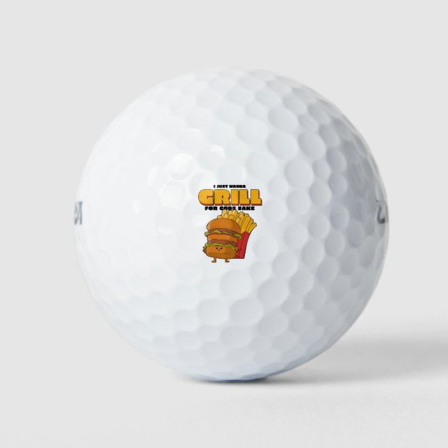 Balles De Golf I Just Wanna Grill For Gods (Devant)