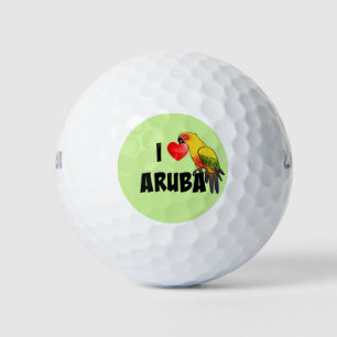 Balles De Golf I Love Aruba design de texte avec Parrot