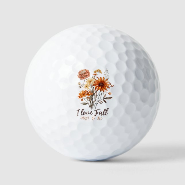 Balles De Golf I Love Fall Most All - Autumn Foliage (Recto)