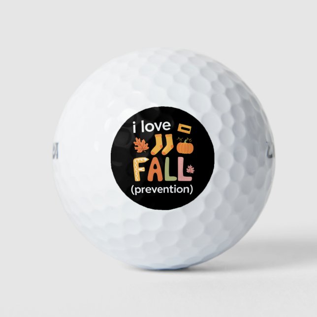 Balles De Golf I Love Fall Prevention (Devant)