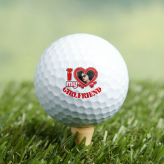 Balles De Golf I Love My Girlfriend Photo Texte personnalisé