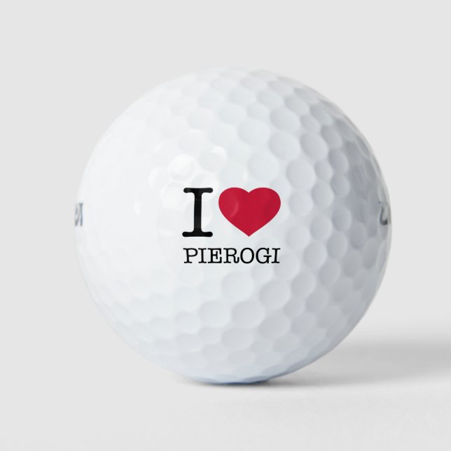 BALLES DE GOLF I LOVE PIEROGI (Devant)