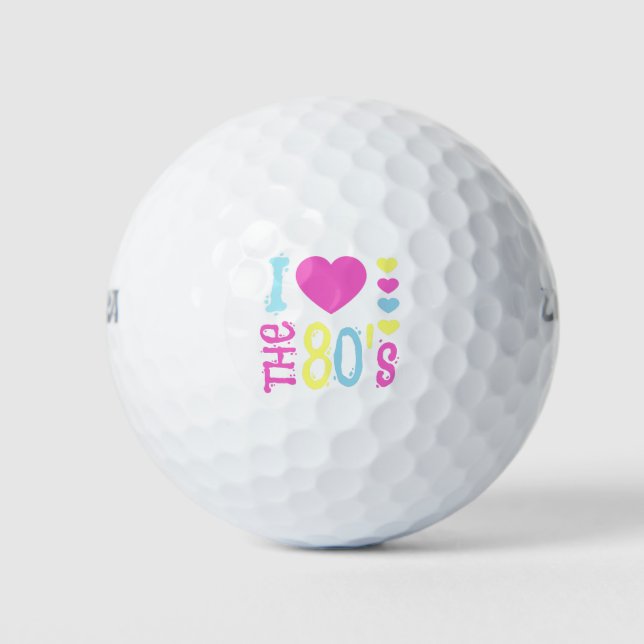 Balles De Golf I Love the 80s Disco Costume (Devant)