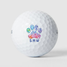 Icône Empreinte de patte Monogramme Golf Balls
