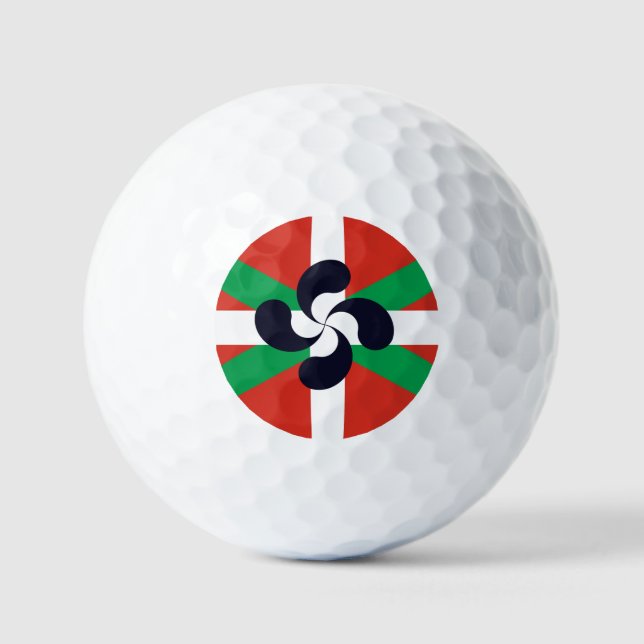 Balles De Golf Ikurrina avec le symbole Lauburu (Recto)