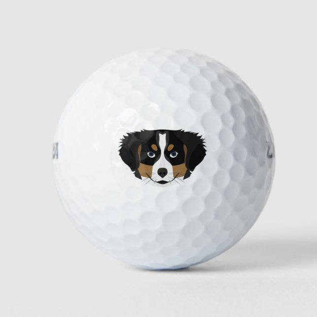 Balles De Golf Illustration Bernese Mountain Dog (Devant)