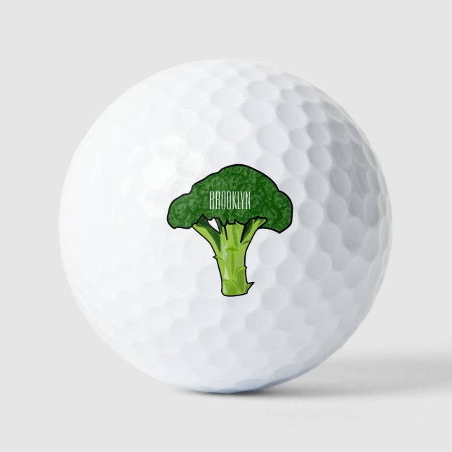 Balles De Golf Illustration de Broccoli (Recto)
