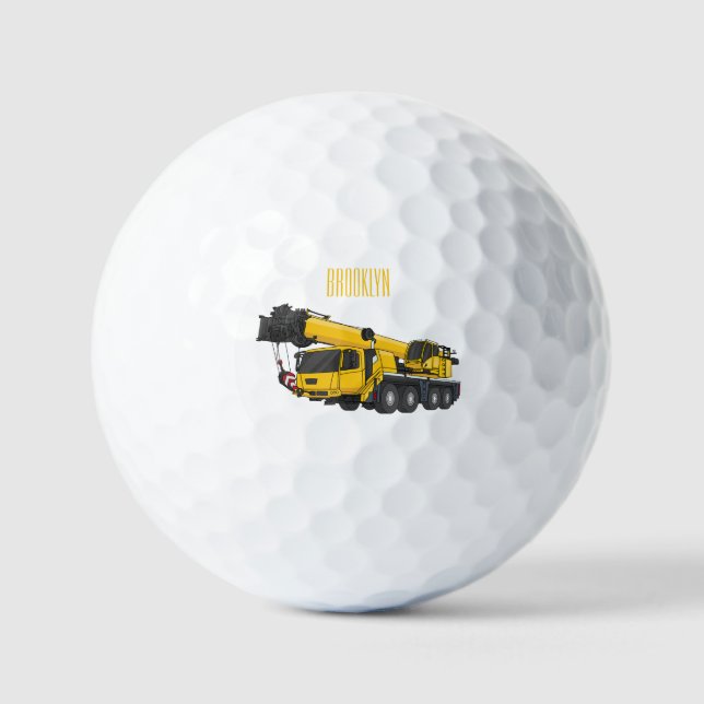 Balles De Golf Illustration de camion de grue (Recto)