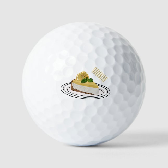 Balles De Golf Illustration de citron cheesecake (Recto)