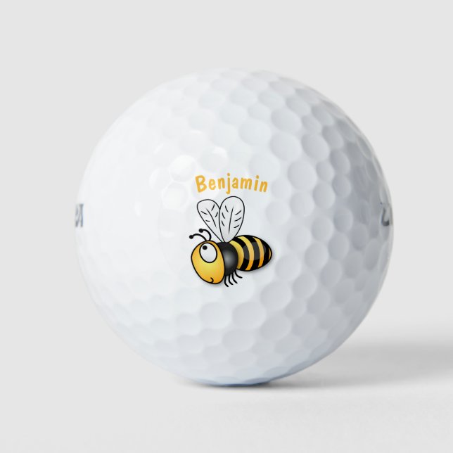 Balles De Golf Illustration de dessin animé d'abeilles joyeux (Devant)