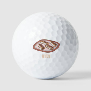 Balles De Golf Illustration de dessin animé d'éclair au chocolat