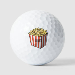 Balles De Golf Illustration de dessin animé Popcorn