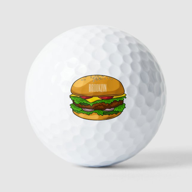 Balles De Golf Illustration de Hamburger (Recto)