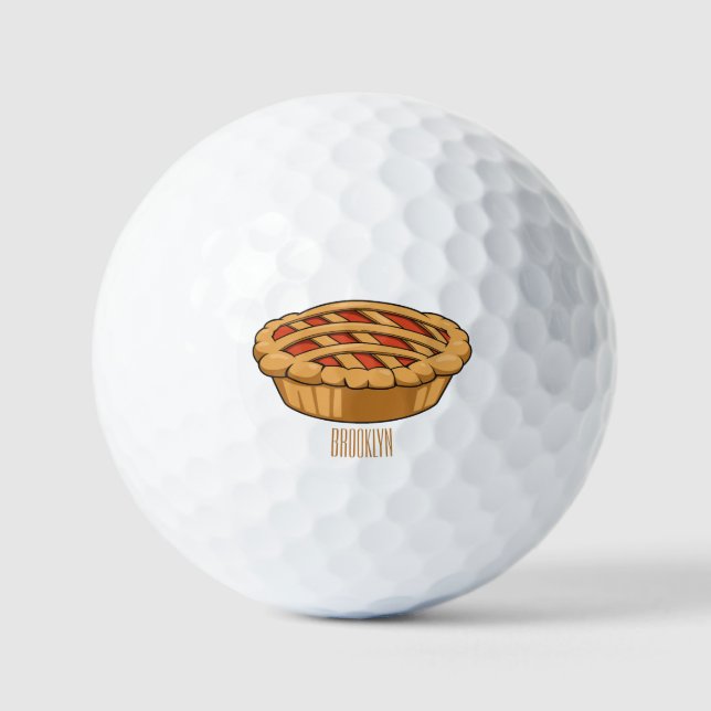 Balles De Golf Illustration de la caricature à tarte (Recto)