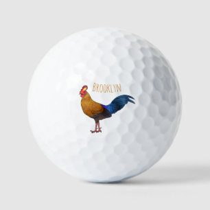 Balles De Golf Illustration de la caricature d'oiseaux de jungle