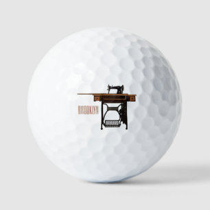 Balles De Golf Illustration de la machine à coudre