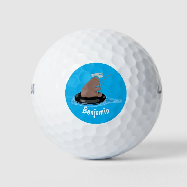 Balles De Golf Illustration de la pêche de l'ourson mou (Devant)