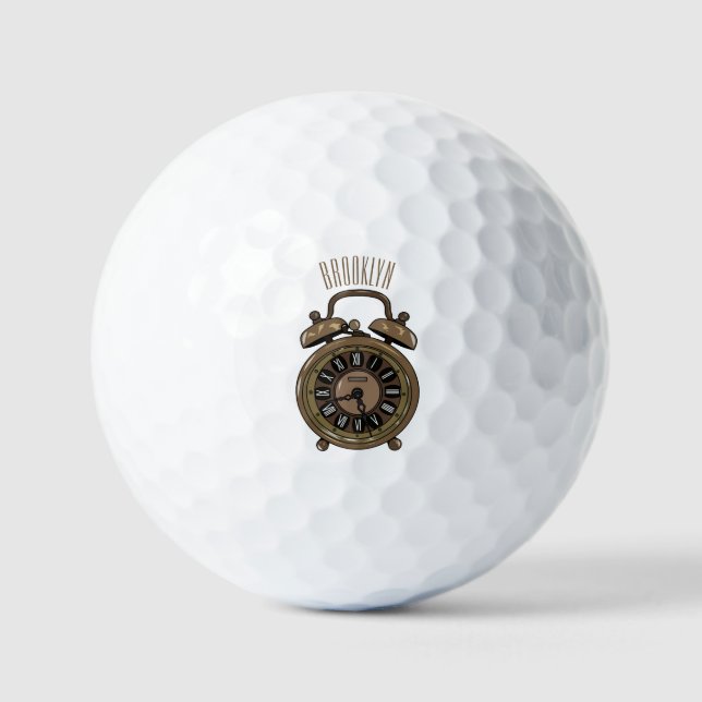 Balles De Golf Illustration de l'horloge d'alarme (Recto)