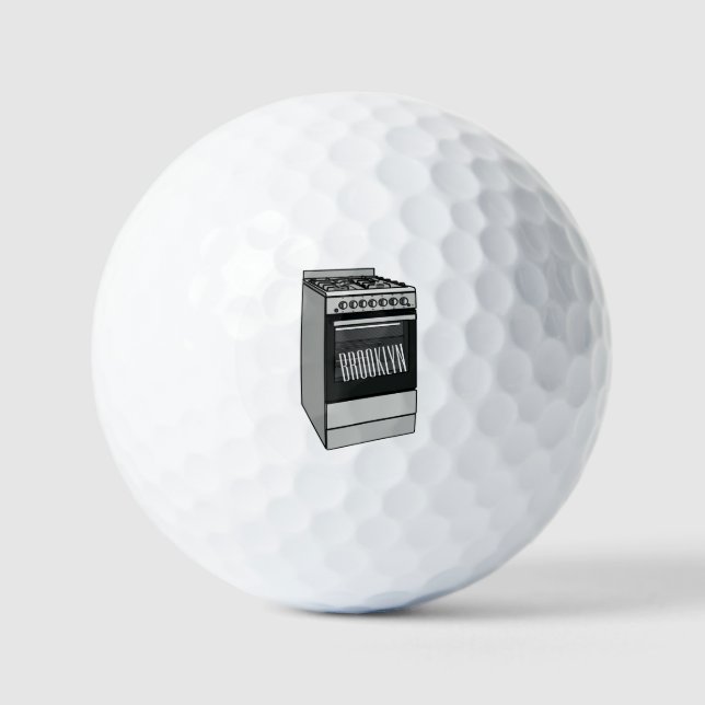 Balles De Golf Illustration de poêle électrique (Recto)