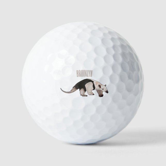 Balles De Golf Illustration de Tamandua (Recto)