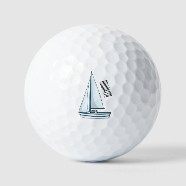 Balles De Golf Illustration de voilier (Recto)