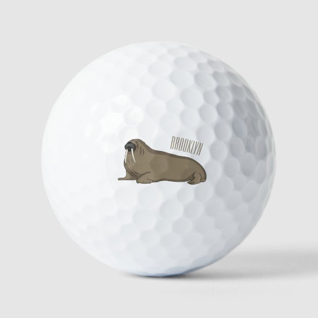 Balles De Golf Illustration de Walrus (Recto)