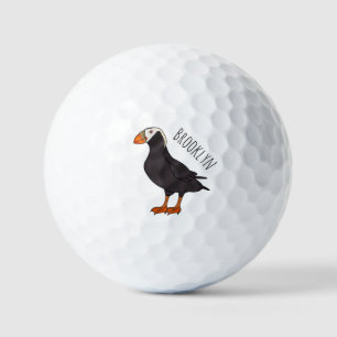 Balles De Golf Illustration d'oiseau bouffon touffu