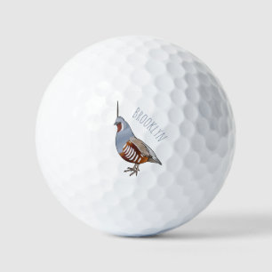 Balles De Golf Illustration d'oiseau de caille de montagne