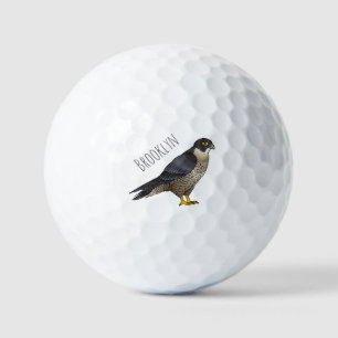 Balles De Golf Illustration d'oiseau de faucon pèlerin