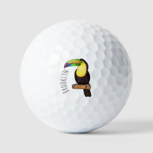 Balles De Golf Illustration d'oiseau toucain à bec de Keel