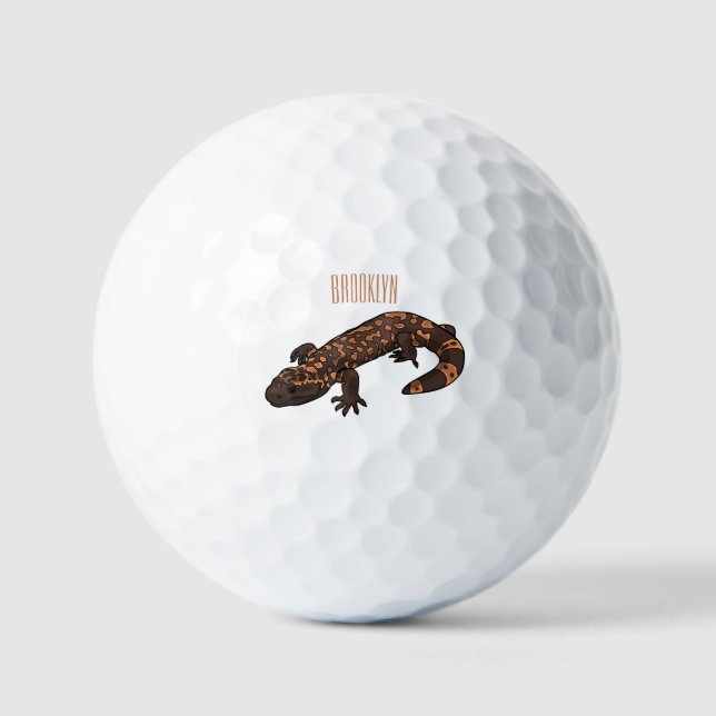 Balles De Golf Illustration du monstre Gila (Recto)