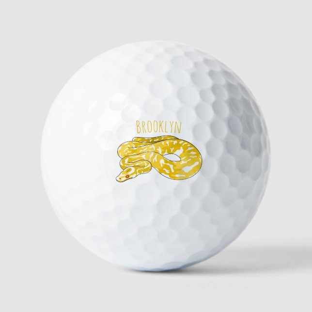 Balles De Golf Illustration du serpent python birman (Recto)
