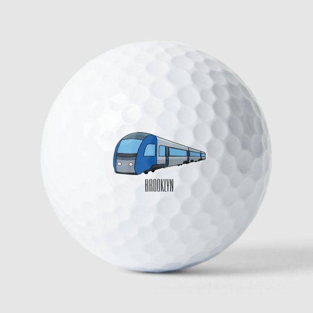 Balles De Golf Illustration d'un train électrique (Recto)